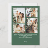 単にエレガント5スタイリッシュ写真クリスマスグリーティング シーズンカード (裏面)