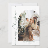 単にエレガント5スタイリッシュ写真クリスマスグリーティング シーズンカード (正面)