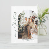 単にエレガント5スタイリッシュ写真クリスマスグリーティング シーズンカード (スタンド正面)