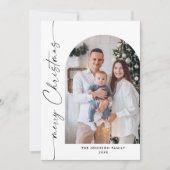 単にエレガント5スタイリッシュ写真クリスマスグリーティング シーズンカード (正面)