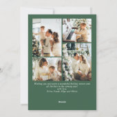 単にエレガント5スタイリッシュ写真クリスマスグリーティング シーズンカード (裏面)