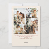 単にエレガント5スタイリッシュ写真クリスマスグリーティング シーズンカード (裏面)