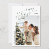 単にエレガント5スタイリッシュ写真クリスマスグリーティング シーズンカード (正面)