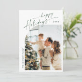 単にエレガント5スタイリッシュ写真クリスマスグリーティング シーズンカード (スタンド正面)