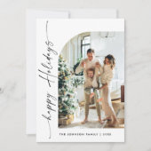 単にエレガント5スタイリッシュ写真クリスマスグリーティング シーズンカード (正面)