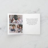 単にエレガント5スタイリッシュ写真クリスマスグリーティング シーズンカード (内部)