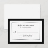 単にエレガント-結婚式の応答/RSVPカード 出欠カード (正面/裏面)