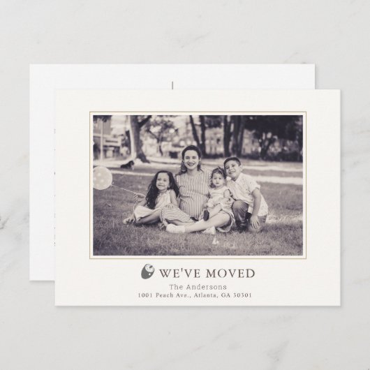 単にエレガントAcorn写真の移動 案内ポストカード (正面/裏面)