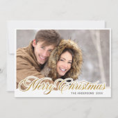 単にエレガントMerry Christmas 4 PHOTO Greeting シーズンカード (正面)