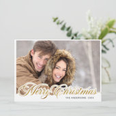単にエレガントMerry Christmas 4 PHOTO Greeting シーズンカード (スタンド正面)