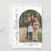 単にエレガントPHOTOスタイリッシュ Christmas Greeting Ho シーズンカード (正面)