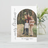 単にエレガントPHOTOスタイリッシュ Christmas Greeting Ho シーズンカード (スタンド正面)