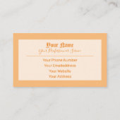 単にオレンエレガントジの古代の文字 名刺 (裏面)