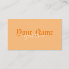 単にオレンエレガントジの古代の文字 名刺