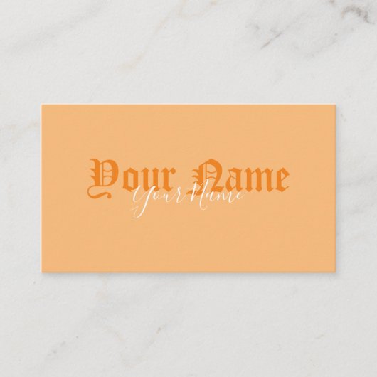 単にオレンエレガントジの古代の文字 名刺 (正面)