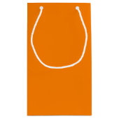 単にオレンジ無地の色 スモールペーパーバッグ (裏面)