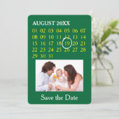 単にカスタム文字カレンダー+あなたの写真,バックグラー セーブザデート (スタンド正面)