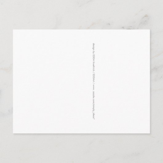 単にカスタム文字カレンダー+あなたの写真,バックグラー 案内ポストカード (裏面)