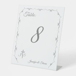 単にカソリッ結婚クスのテーブル番号台座記号 台座サイン