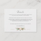 単にクリスマスエレガントフローラモノグラム エンクロージャーカード (正面)