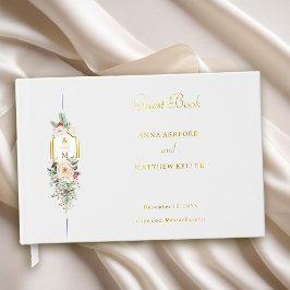 単にクリスマスエレガントフローラモノグラム ゲストブック