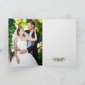 単にクリスマスエレガントフローラモノグラム サンキューカード (内部)