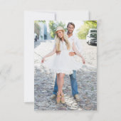 単にクリスマスエレガントフローラモノグラム セーブザデート (裏面)