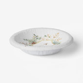 単にクリスマスエレガントフローラモノグラム ペーパーボウル (傾斜あり)