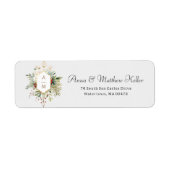 単にクリスマスエレガントフローラモノグラム ラベル (正面)