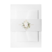 単にクリスマスエレガントフローラモノグラム 招待状ベリーバンド (正面例)