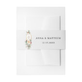 単にクリスマスエレガントフローラモノグラム 招待状ベリーバンド (正面例)