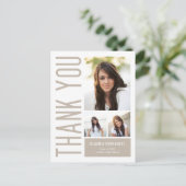 単にクール編集可能なカラー卒業ありがとうポー ポストカード (スタンド正面)