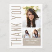 単にクール編集可能なカラー卒業ありがとうポー ポストカード (正面)