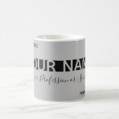 単にグレーエレガントとブラックのストライプビジネスカード コーヒーマグカップ (中央)