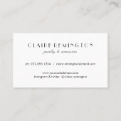 単にシックなアールデコ|ののどの金ゴールドホイル 名刺 (裏面)