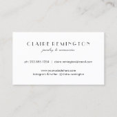 単にシックなアールデコ|ののどの金ゴールドホイル 名刺 (裏面)