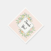 単にシックなフローラありがとう スタンダードカクテルナプキン (角)
