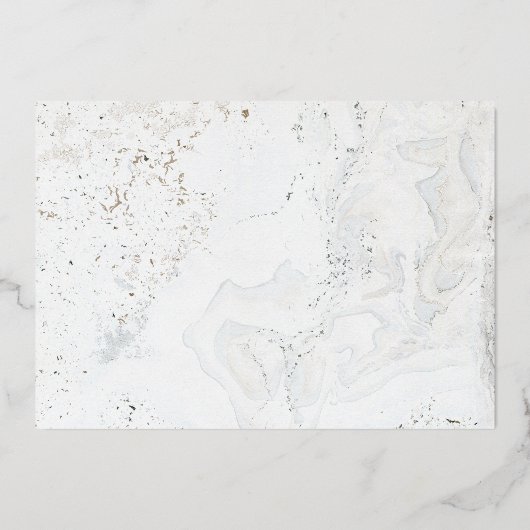 単にシックなホイ実在ル写真の誕生のお知らせ 箔招待状 (裏面)