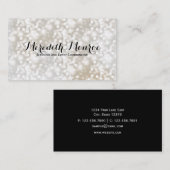 単にシックな銀および金ゴールドの《写真》ぼけ味の名刺 名刺 (正面/裏面)