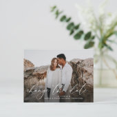 単にスエレガントクリプト写真の日付の変更 案内ポストカード (スタンド正面)