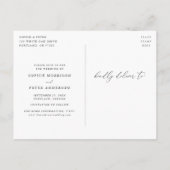 単にスクリプエレガントトによる延期日の変更 案内ポストカード (裏面)