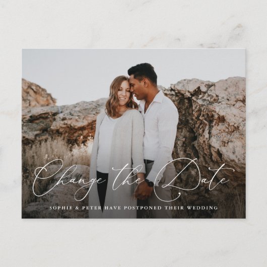単にスクリプエレガントトによる延期日の変更 案内ポストカード (正面)