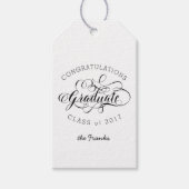 単にスクリプトカスタムによる卒業生の贈り物ラベル ギフトタグ (正面)