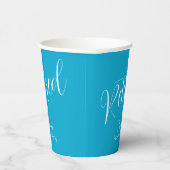 単にスクリプモダントAqua Blue退職パーティー 紙コップ (右)