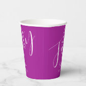 単にスクリプモダントDark Pink 50誕生日 紙コップ (右)