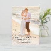 単にスタイリッシュ灰色の結婚式の日付写真を保存 セーブザデート (スタンド正面)