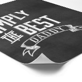 単にダディ最高のカルボードアート ポスター (角)