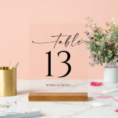 単にテーブミニマルル番号 アクリルサイン (ウェディング)
