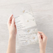 単にデイジーとディナーオプション オールインワン招待状 (貼ってはがせる)