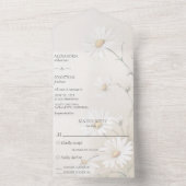 単にデイジーとディナーオプション オールインワン招待状 (内側)